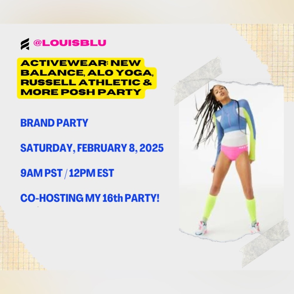 ACTIVEWEAR BRANDS PARTY, Saturday, February 8th… 9AM/12PM